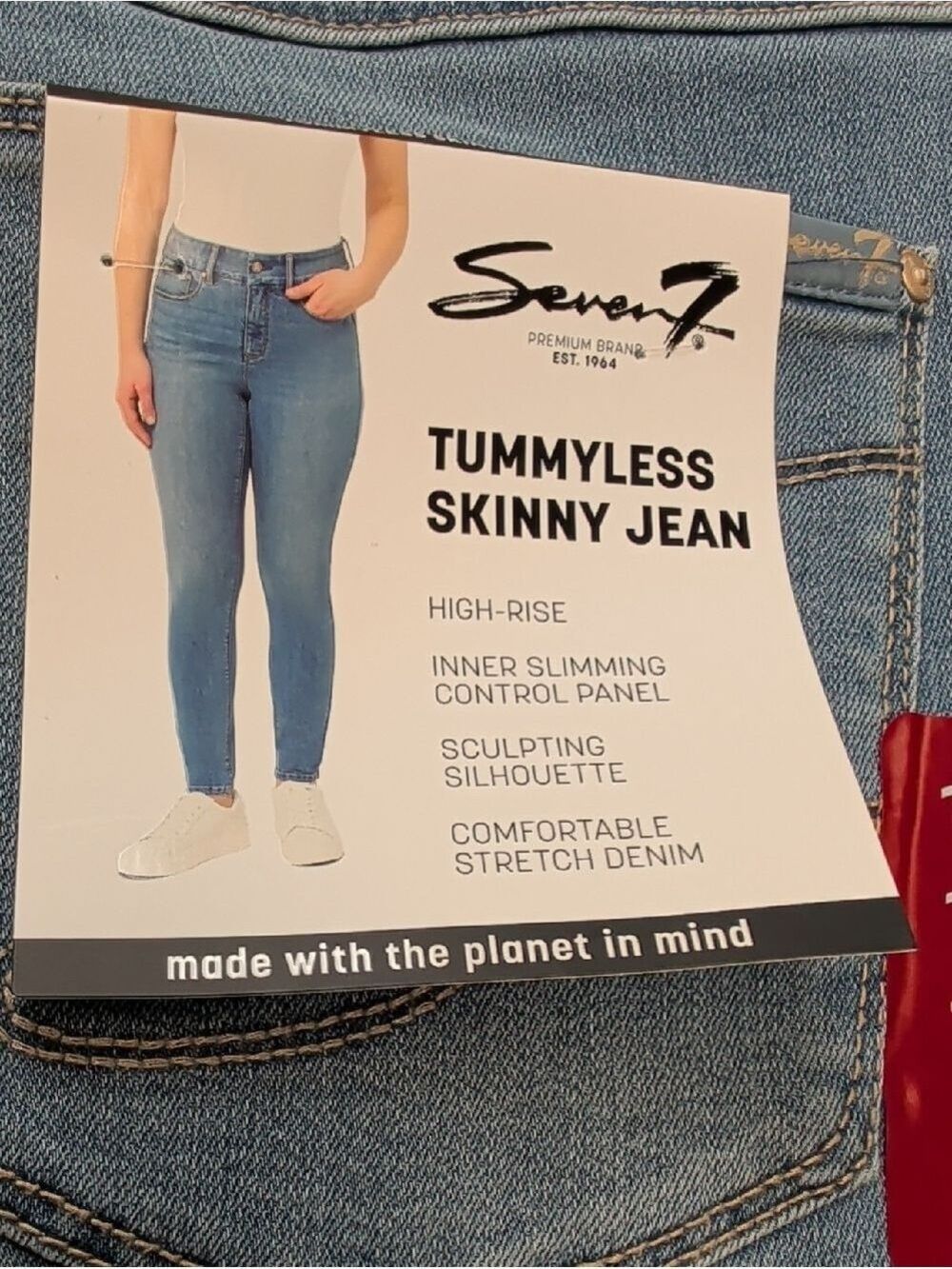 Seven7 Women's Tummyless Jean Multiple Sizes